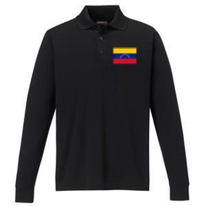 Retro Venezuela Patriotic Pole Signature Flag Cool Gift Performance Long Sleeve Polo