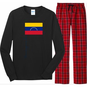 Retro Venezuela Patriotic Pole Signature Flag Cool Gift Long Sleeve Pajama Set