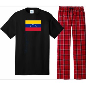 Retro Venezuela Patriotic Pole Signature Flag Cool Gift Pajama Set