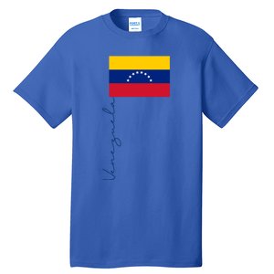 Retro Venezuela Patriotic Pole Signature Flag Cool Gift Tall T-Shirt