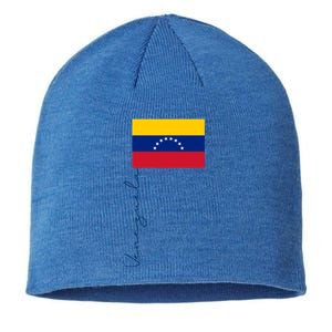 Retro Venezuela Patriotic Pole Signature Flag Cool Gift Sustainable Beanie