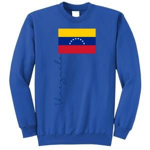 Retro Venezuela Patriotic Pole Signature Flag Cool Gift Tall Sweatshirt