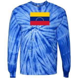 Retro Venezuela Patriotic Pole Signature Flag Cool Gift Tie-Dye Long Sleeve Shirt