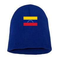 Retro Venezuela Patriotic Pole Signature Flag Cool Gift Short Acrylic Beanie