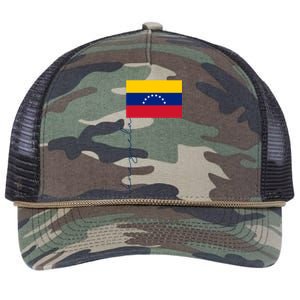 Retro Venezuela Patriotic Pole Signature Flag Cool Gift Retro Rope Trucker Hat Cap