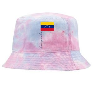 Retro Venezuela Patriotic Pole Signature Flag Cool Gift Tie-Dyed Bucket Hat