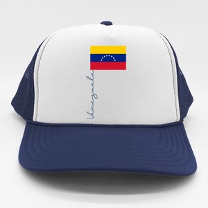 Retro Venezuela Patriotic Pole Signature Flag Cool Gift Trucker Hat