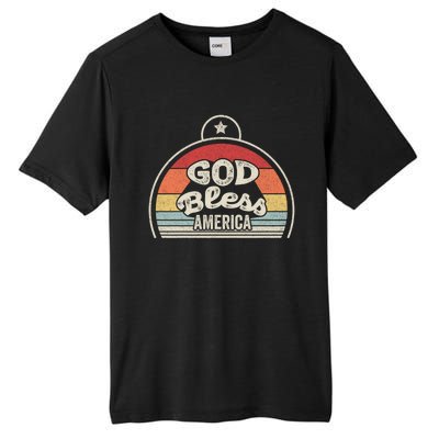 Retro Vintage Patriotic Usa God Bless America Meaningful Gift Tall Fusion ChromaSoft Performance T-Shirt