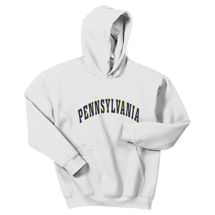 Retro Vintage Pennsylvania State Souvenir Gift Pennsylvania Kids Hoodie