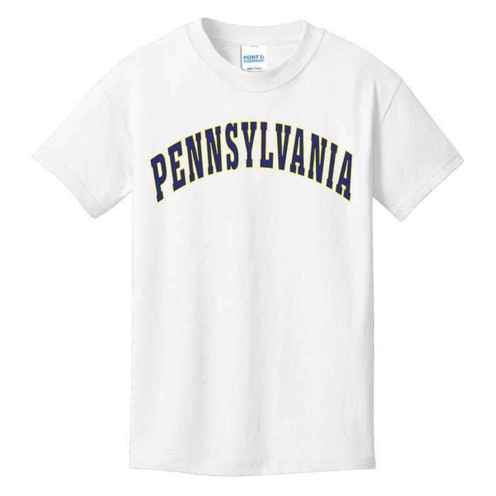 Retro Vintage Pennsylvania State Souvenir Gift Pennsylvania Kids T-Shirt