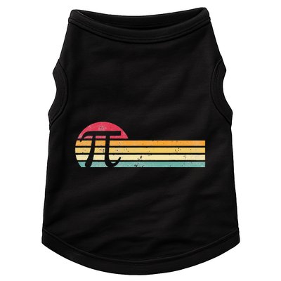 Retro Vintage Pi Day 3.14 Funny Math Nerd Doggie Tank