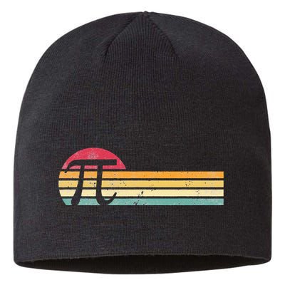 Retro Vintage Pi Day 3.14 Funny Math Nerd Sustainable Beanie