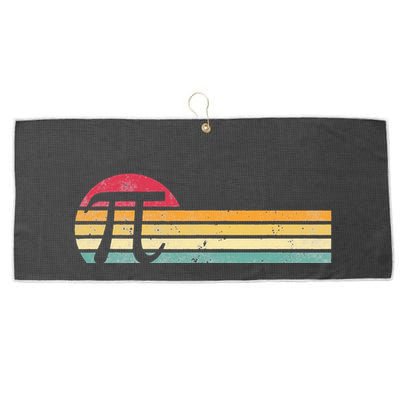 Retro Vintage Pi Day 3.14 Funny Math Nerd Large Microfiber Waffle Golf Towel