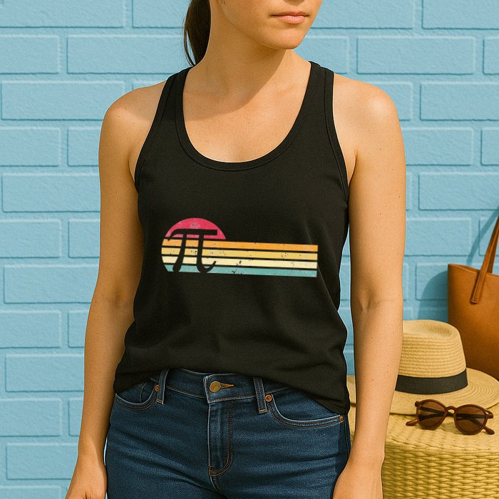Retro Vintage Pi Day 3.14 Funny Math Nerd Womens Tank Top