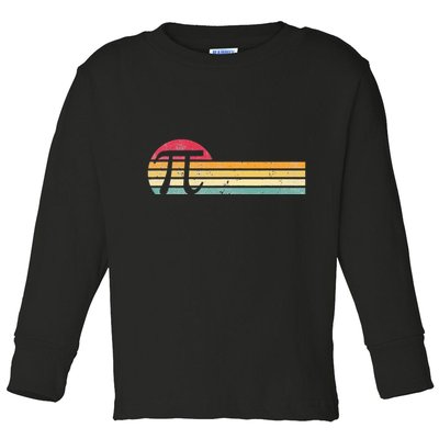 Retro Vintage Pi Day 3.14 Funny Math Nerd Toddler Long Sleeve Shirt
