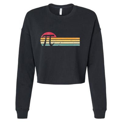 Retro Vintage Pi Day 3.14 Funny Math Nerd Cropped Pullover Crew