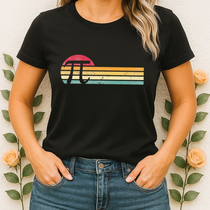 Retro Vintage Pi Day 3.14 Funny Math Nerd Womens T-Shirt