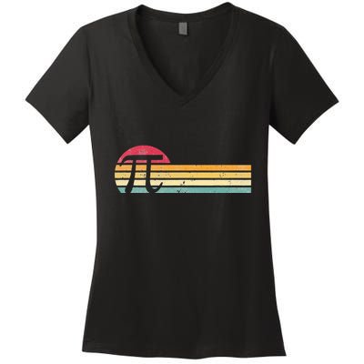 Retro Vintage Pi Day 3.14 Funny Math Nerd Women's V-Neck T-Shirt