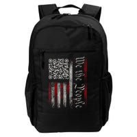 Retro Vintage Qr American Flag Funny Trump Dance Code Backpack