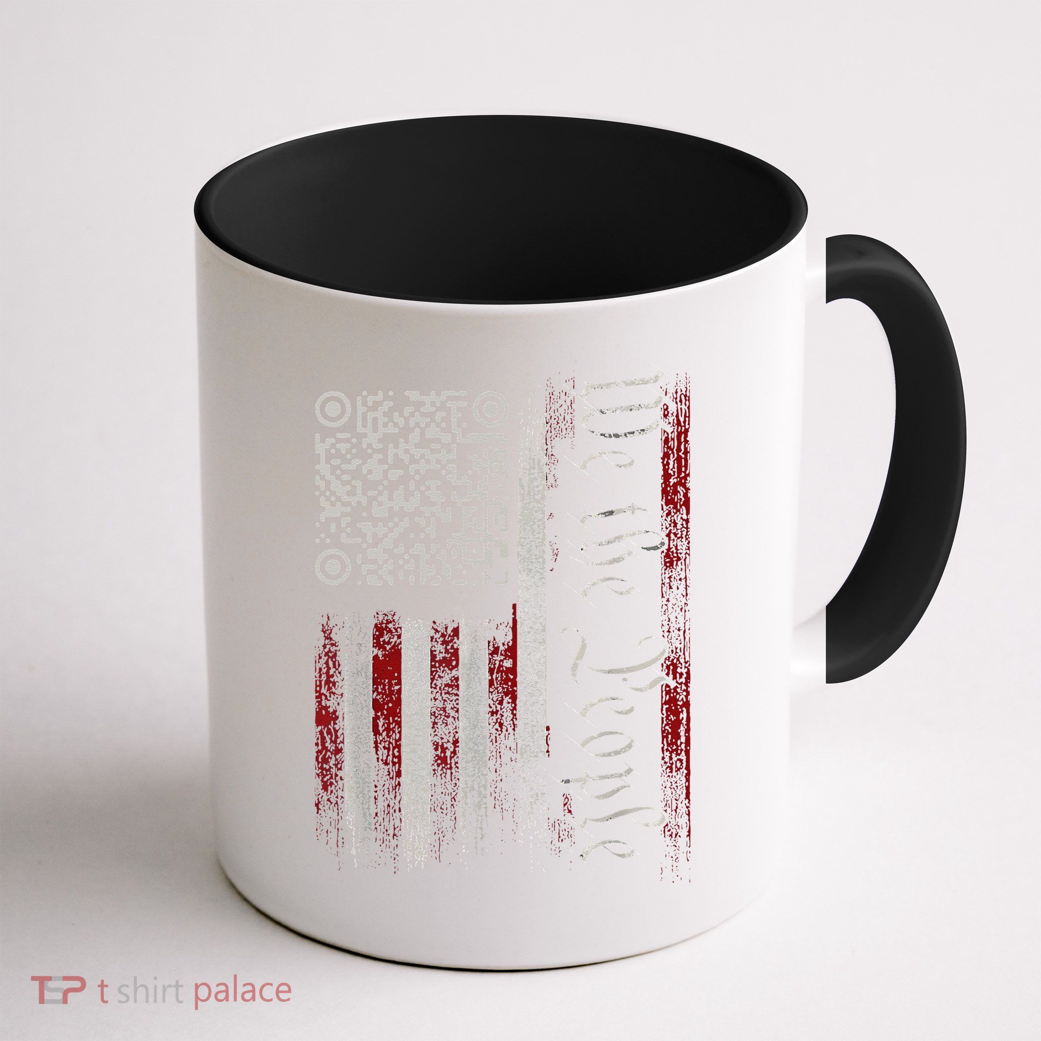 Retro Vintage Qr American Flag Funny Trump Dance Code Mug