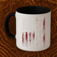 Retro Vintage Qr American Flag Funny Trump Dance Code Mug