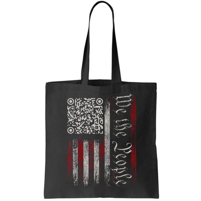 Retro Vintage Qr American Flag Funny Trump Dance Code Bag
