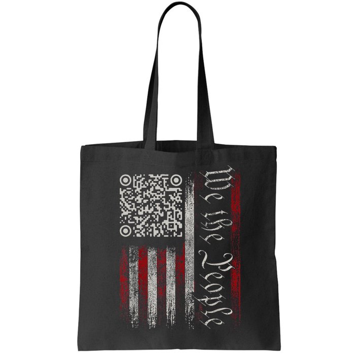 Retro Vintage Qr American Flag Funny Trump Dance Code Bag