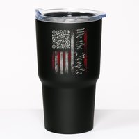 Retro Vintage Qr American Flag Funny Trump Dance Code Tumbler