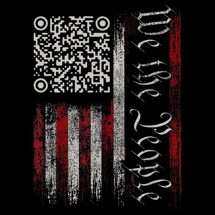 Retro Vintage Qr American Flag Funny Trump Dance Code Tank Top