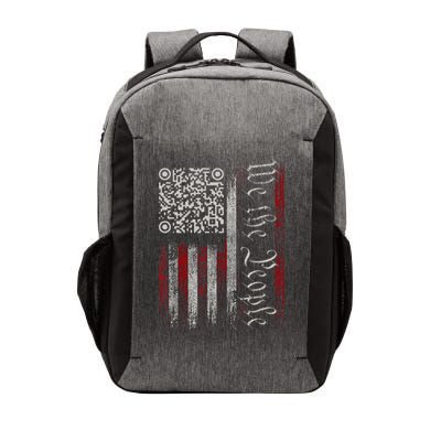 Retro Vintage Qr American Flag Funny Trump Dance Code Vector Backpack