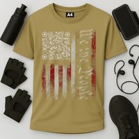 Retro Vintage Qr American Flag Funny Trump Dance Code Performance Shirt