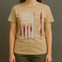 Retro Vintage Qr American Flag Funny Trump Dance Code T-Shirt