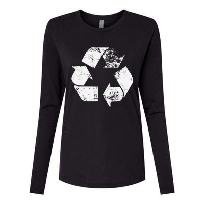 Recycle Vintage Recycling Gift Earth Day Women Womens Cotton Relaxed Long Sleeve T-Shirt