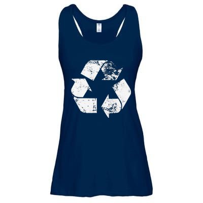 Recycle Vintage Recycling Gift Earth Day Women Ladies Essential Flowy Tank