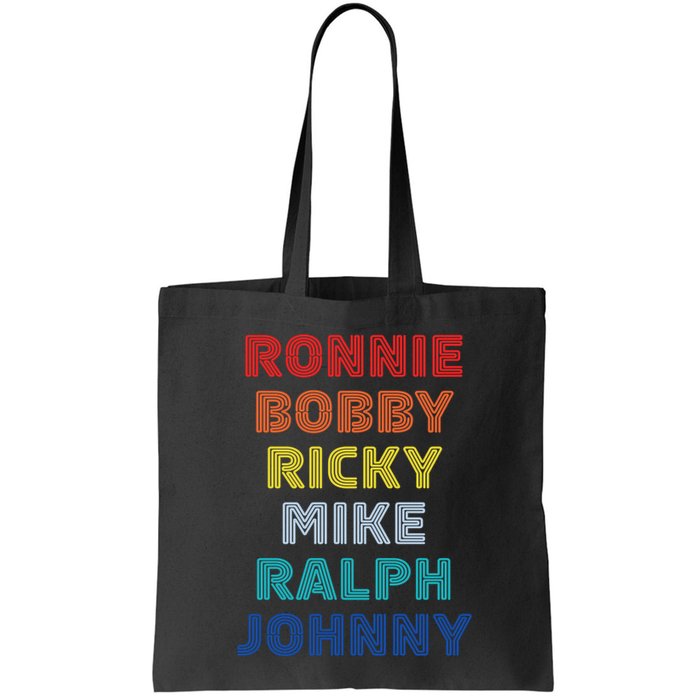 Retro Vintage Ronnie Bobby Ricky Mike Ralph And Johnny Bag