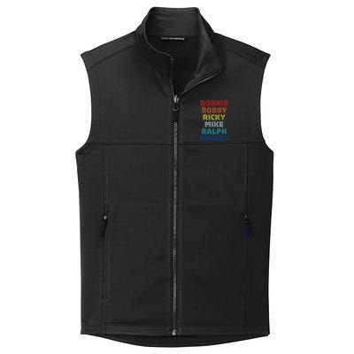 Retro Vintage Ronnie Bobby Ricky Mike Ralph And Johnny Collective Smooth Fleece Vest