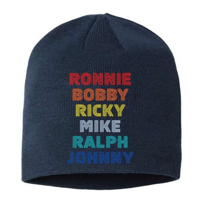 Retro Vintage Ronnie Bobby Ricky Mike Ralph And Johnny Sustainable Beanie