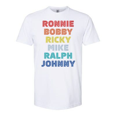 Retro Vintage Ronnie Bobby Ricky Mike Ralph And Johnny Softstyle® CVC T-Shirt