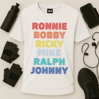 Retro Vintage Ronnie Bobby Ricky Mike Ralph And Johnny Performance Shirt