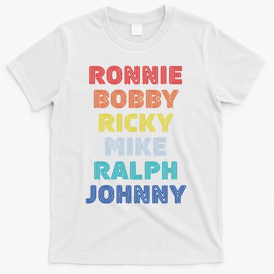 Retro Vintage Ronnie Bobby Ricky Mike Ralph And Johnny T-Shirt