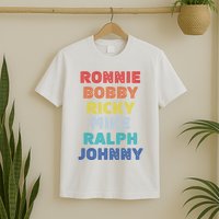Retro Vintage Ronnie Bobby Ricky Mike Ralph And Johnny T-Shirt