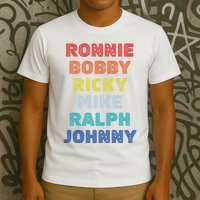 Retro Vintage Ronnie Bobby Ricky Mike Ralph And Johnny T-Shirt