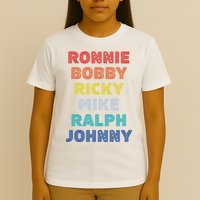 Retro Vintage Ronnie Bobby Ricky Mike Ralph And Johnny T-Shirt