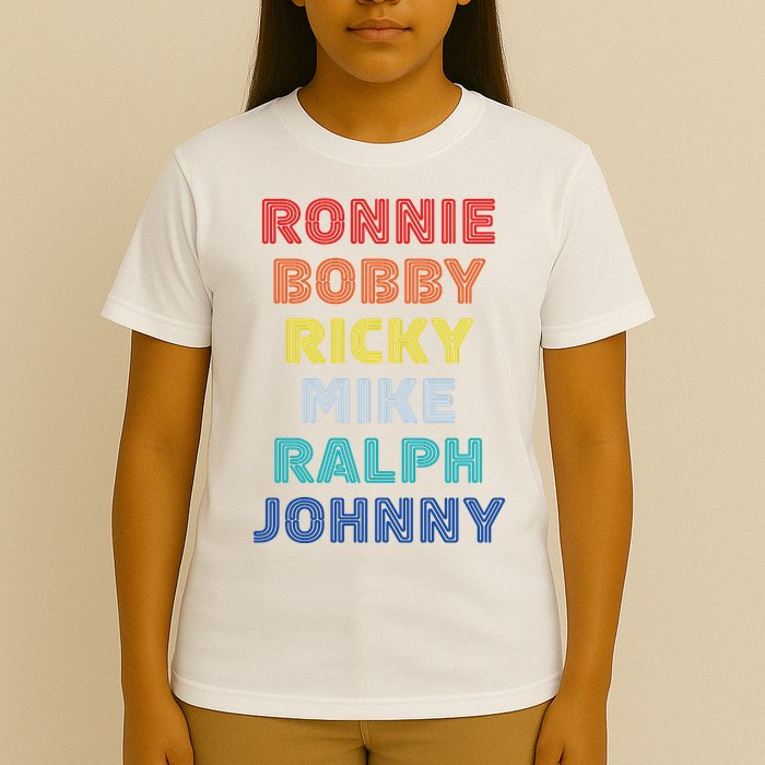 Retro Vintage Ronnie Bobby Ricky Mike Ralph And Johnny T-Shirt