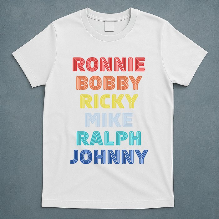 Retro Vintage Ronnie Bobby Ricky Mike Ralph And Johnny T-Shirt