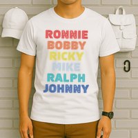 Retro Vintage Ronnie Bobby Ricky Mike Ralph And Johnny T-Shirt