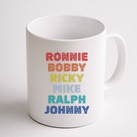 Retro Vintage Ronnie Bobby Ricky Mike Ralph And Johnny Coffee Mug