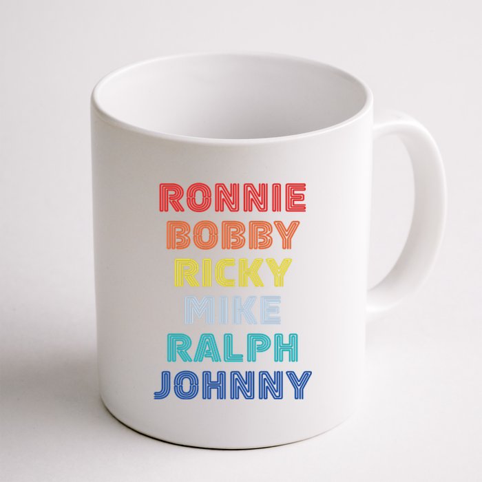 Retro Vintage Ronnie Bobby Ricky Mike Ralph And Johnny Coffee Mug