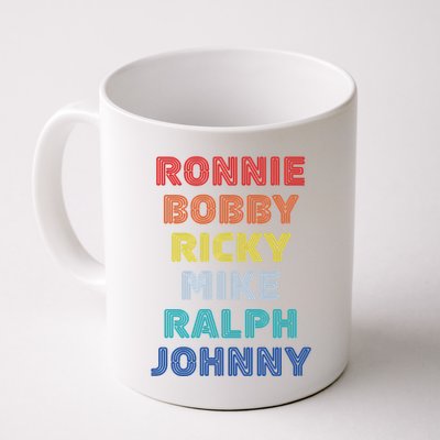Retro Vintage Ronnie Bobby Ricky Mike Ralph And Johnny Mug