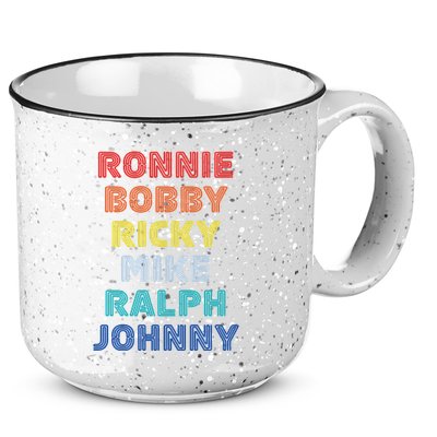Retro Vintage Ronnie Bobby Ricky Mike Ralph And Johnny 15oz Campfire Ceramic Mug